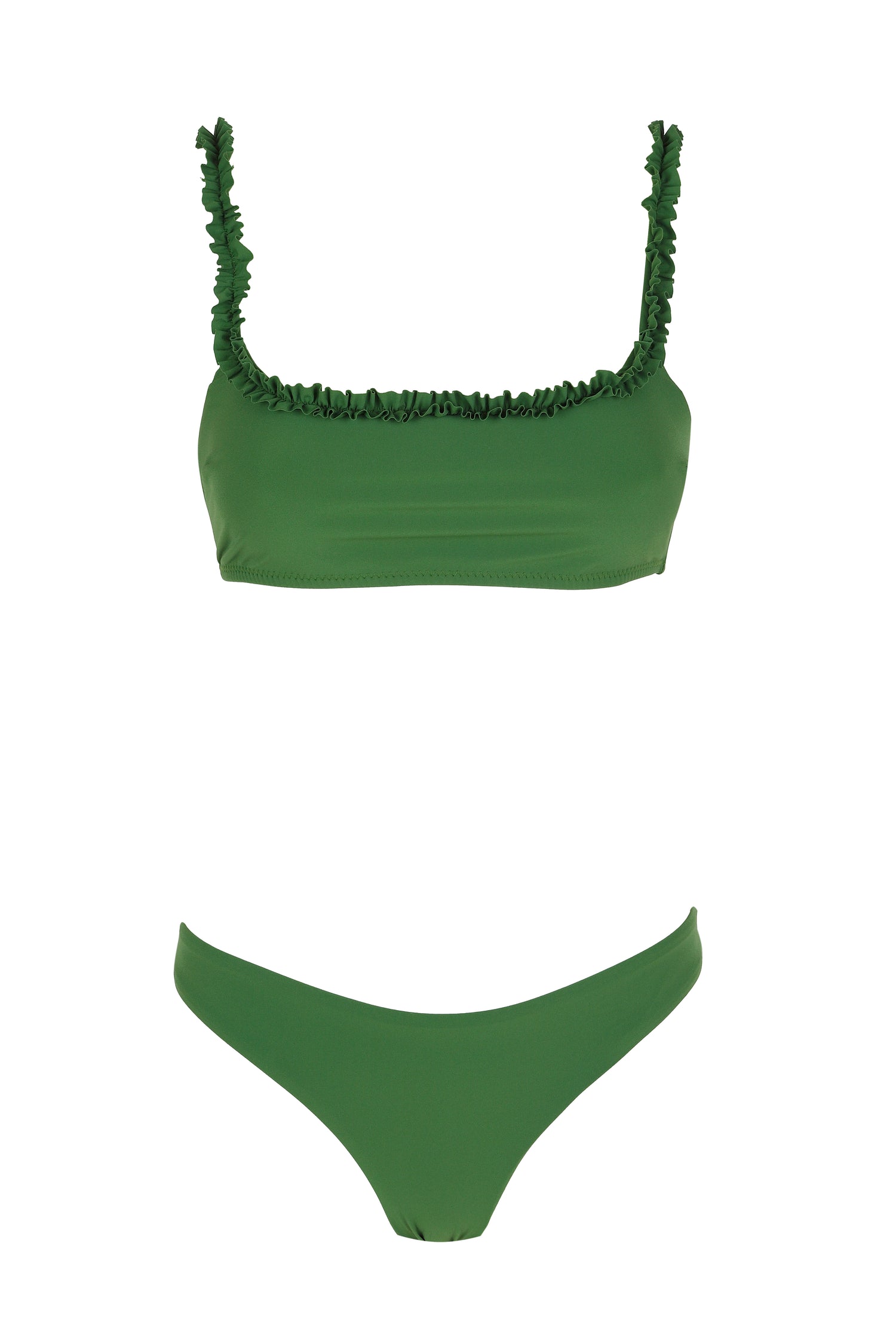 Callot Ruffle - Forest Green